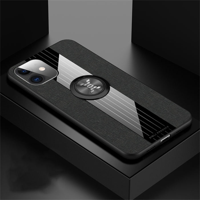 Funda protectora de TPU a prueba de golpes con textura de tela de costura XINLI con soporte para anillo, For iPhone 11, For iPhone 11 Pro, For iPhone 11 Pro Max