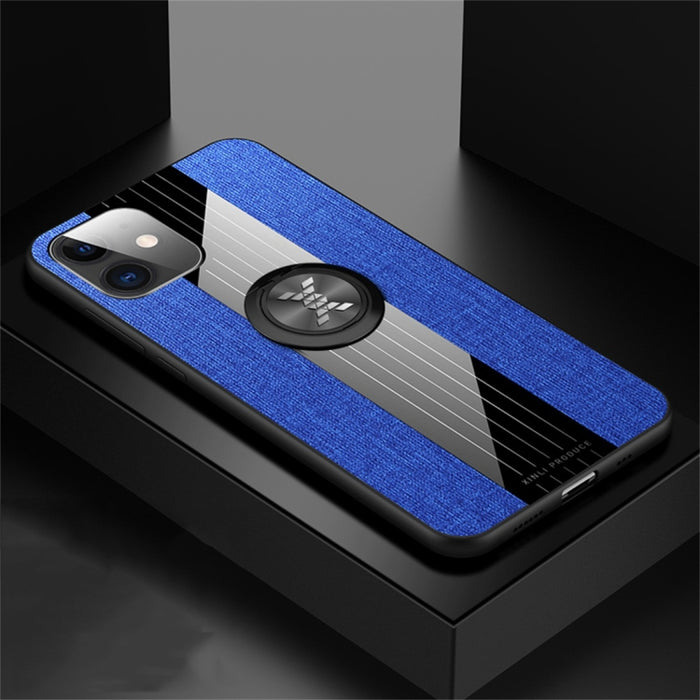 Funda protectora de TPU a prueba de golpes con textura de tela de costura XINLI con soporte para anillo, For iPhone 11, For iPhone 11 Pro, For iPhone 11 Pro Max