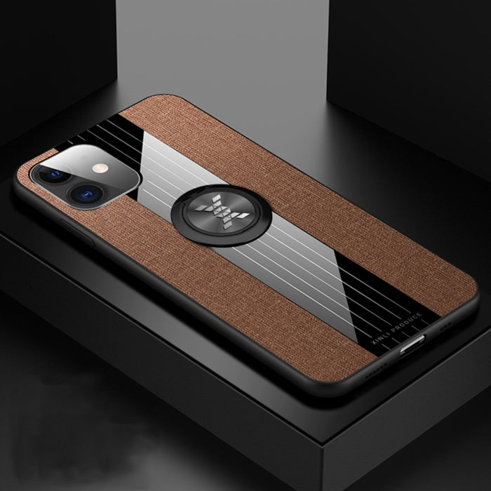 Funda protectora de TPU a prueba de golpes con textura de tela de costura XINLI con soporte para anillo, For iPhone 11, For iPhone 11 Pro, For iPhone 11 Pro Max