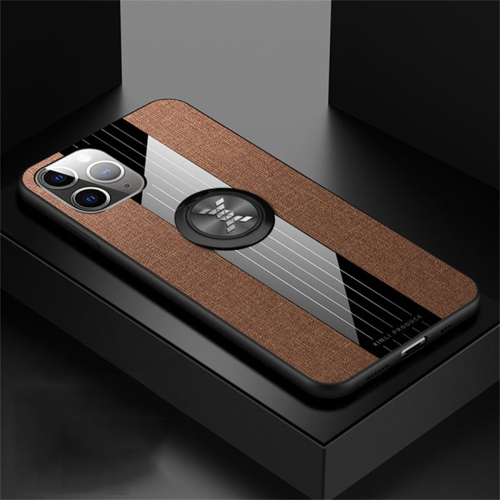 Funda protectora de TPU a prueba de golpes con textura de tela de costura XINLI con soporte para anillo, For iPhone 11, For iPhone 11 Pro, For iPhone 11 Pro Max