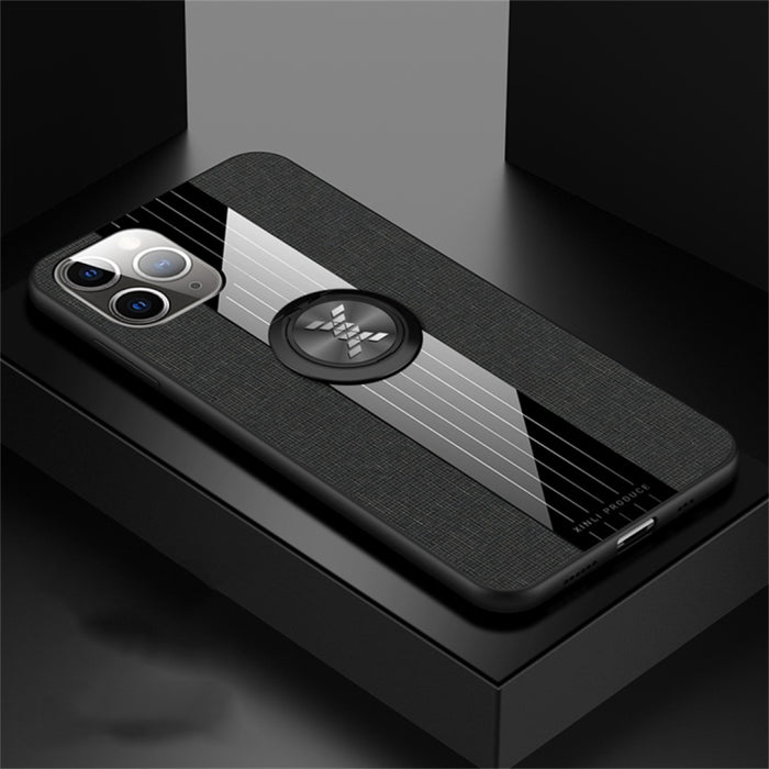 Funda protectora de TPU a prueba de golpes con textura de tela de costura XINLI con soporte para anillo, For iPhone 11, For iPhone 11 Pro, For iPhone 11 Pro Max