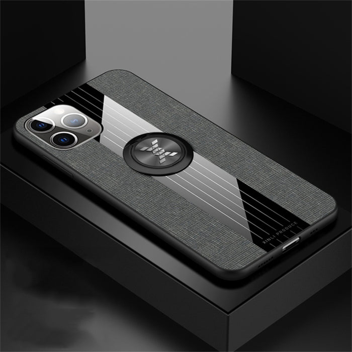 Funda protectora de TPU a prueba de golpes con textura de tela de costura XINLI con soporte para anillo, For iPhone 11, For iPhone 11 Pro, For iPhone 11 Pro Max