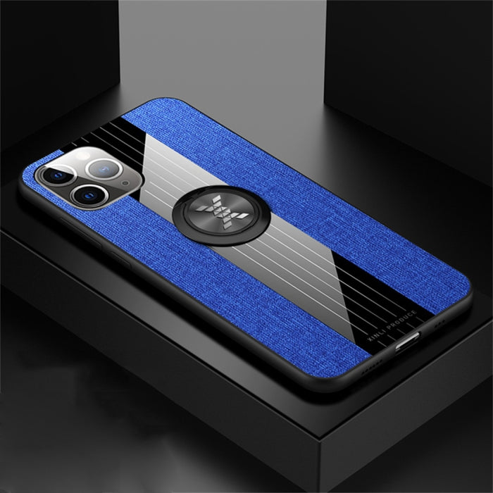 Funda protectora de TPU a prueba de golpes con textura de tela de costura XINLI con soporte para anillo, For iPhone 11, For iPhone 11 Pro, For iPhone 11 Pro Max
