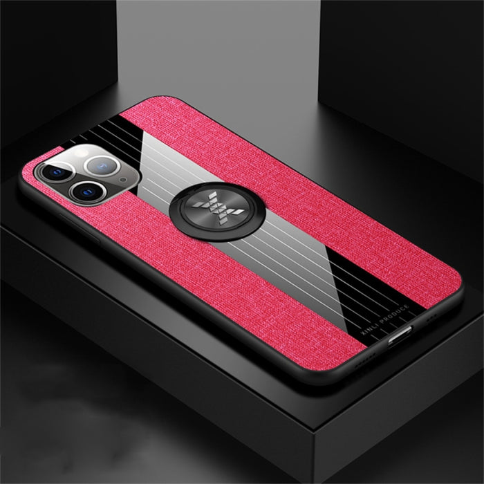 Funda protectora de TPU a prueba de golpes con textura de tela de costura XINLI con soporte para anillo, For iPhone 11, For iPhone 11 Pro, For iPhone 11 Pro Max