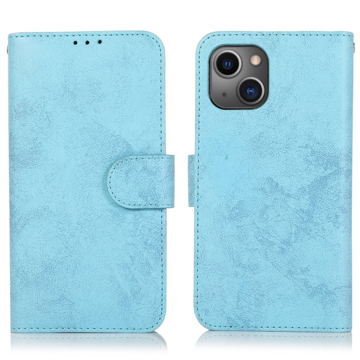 Estuche de cuero con tapa horizontal desmontable retro 2 en 1 con ranuras para tarjetas y billetera