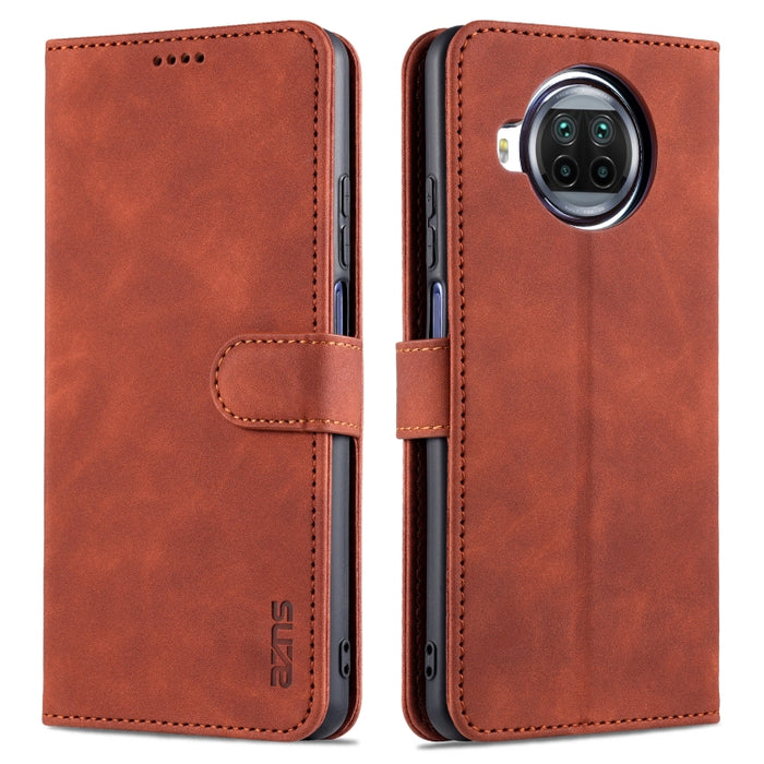 AZNS Skin Feel Calf Texture Funda de cuero con tapa horizontal con ranuras para tarjetas y soporte y billetera, For Xiaomi Redmi Note 9 Pro 5G, For Xiaomi Mi 10T Lite 5G, For Xiaomi Redmi Note 10 Pro 5G, For Xiaomi Poco X3 GT, For Xiaomi Mi 10S        ...