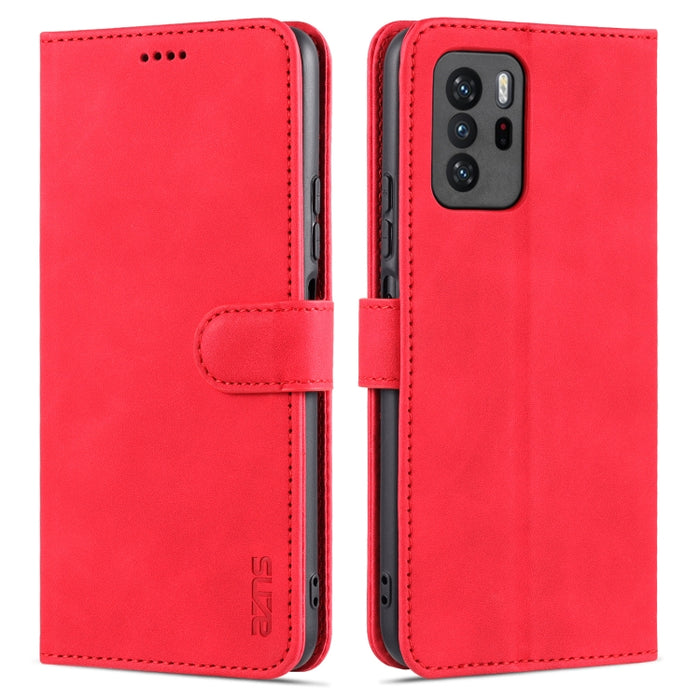 AZNS Skin Feel Calf Texture Funda de cuero con tapa horizontal con ranuras para tarjetas y soporte y billetera, For Xiaomi Redmi Note 9 Pro 5G, For Xiaomi Mi 10T Lite 5G, For Xiaomi Redmi Note 10 Pro 5G, For Xiaomi Poco X3 GT, For Xiaomi Mi 10S        ...
