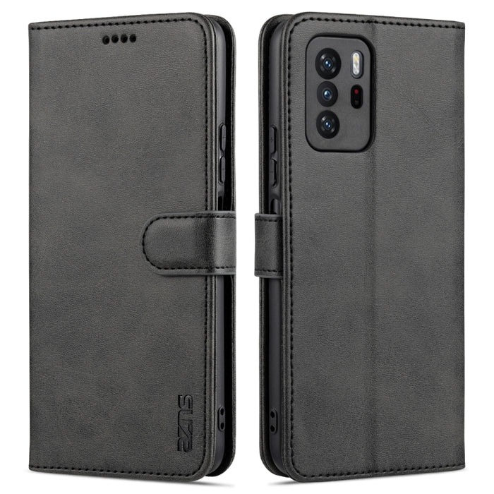 AZNS Skin Feel Calf Texture Funda de cuero con tapa horizontal con ranuras para tarjetas y soporte y billetera, For Xiaomi Redmi Note 9 Pro 5G, For Xiaomi Mi 10T Lite 5G, For Xiaomi Redmi Note 10 Pro 5G, For Xiaomi Poco X3 GT, For Xiaomi Mi 10S        ...