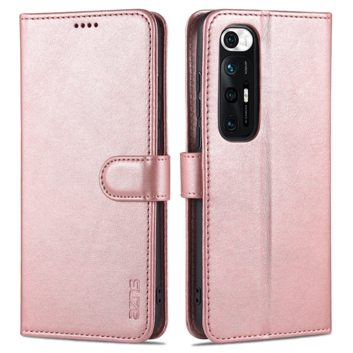 AZNS Skin Feel Calf Texture Funda de cuero con tapa horizontal con ranuras para tarjetas y soporte y billetera, For Xiaomi Redmi Note 9 Pro 5G, For Xiaomi Mi 10T Lite 5G, For Xiaomi Redmi Note 10 Pro 5G, For Xiaomi Poco X3 GT, For Xiaomi Mi 10S        ...