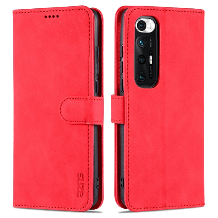 AZNS Skin Feel Calf Texture Funda de cuero con tapa horizontal con ranuras para tarjetas y soporte y billetera, For Xiaomi Redmi Note 9 Pro 5G, For Xiaomi Mi 10T Lite 5G, For Xiaomi Redmi Note 10 Pro 5G, For Xiaomi Poco X3 GT, For Xiaomi Mi 10S        ...