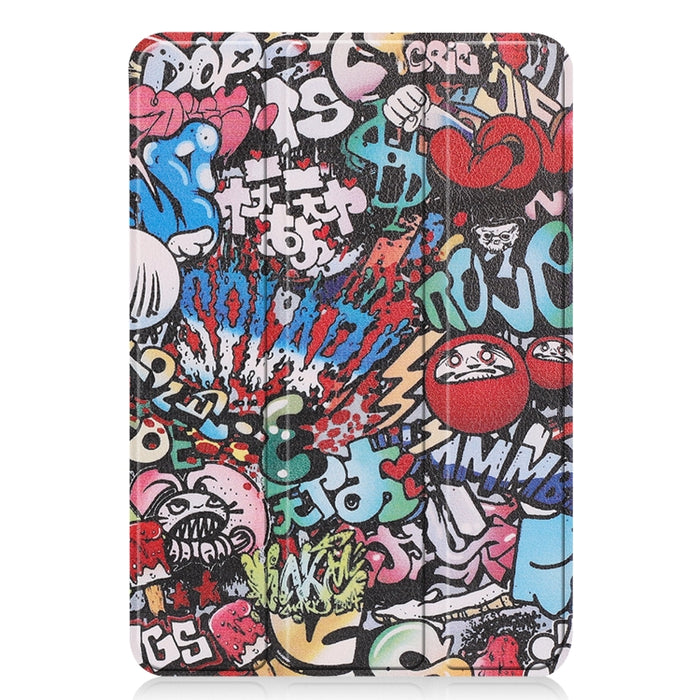 Estuche de cuero de PU pintado Custer con función de suspensión / activación y soporte de 3 pliegues