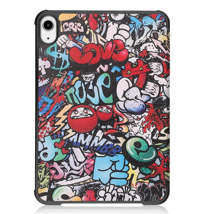 Estuche de cuero de PU pintado Custer con función de suspensión / activación y soporte de 3 pliegues