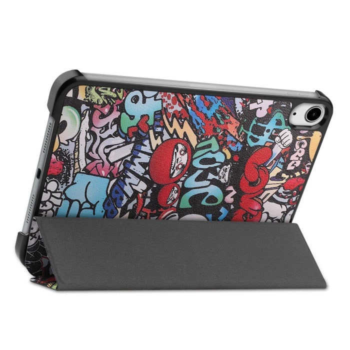 Estuche de cuero de PU pintado Custer con función de suspensión / activación y soporte de 3 pliegues