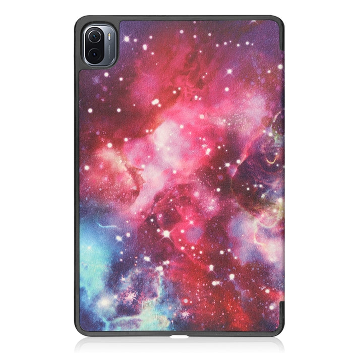 Estuche de cuero de PU pintado Custer con función de suspensión / activación y soporte de 3 pliegues, For Xiaomi Pad 5
