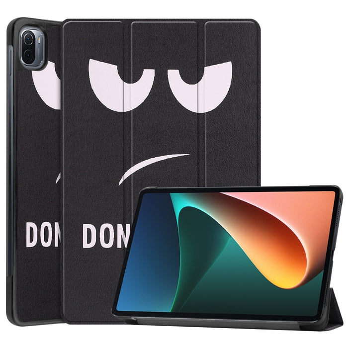 Estuche de cuero de PU pintado Custer con función de suspensión / activación y soporte de 3 pliegues, For Xiaomi Pad 5