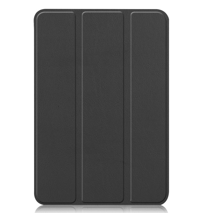 Estuche de cuero con tapa horizontal de textura Custer con soporte de tres pliegues y función de suspensión / activación
