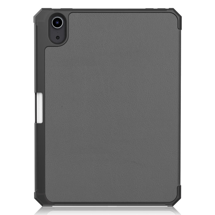 Custer Pattern Pure Color TPU Smart Tablet Holster con función de suspensión y soporte de 3 pliegues y ranura para bolígrafo