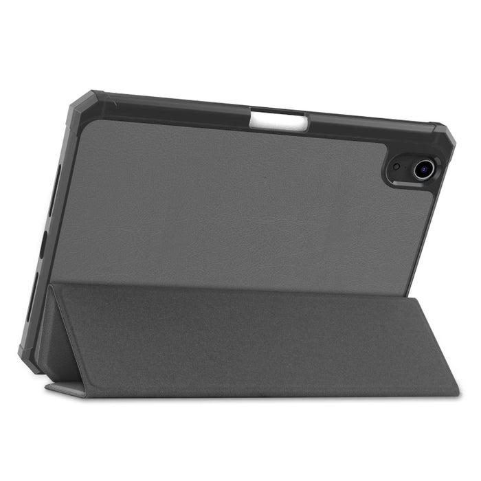 Custer Pattern Pure Color TPU Smart Tablet Holster con función de suspensión y soporte de 3 pliegues y ranura para bolígrafo