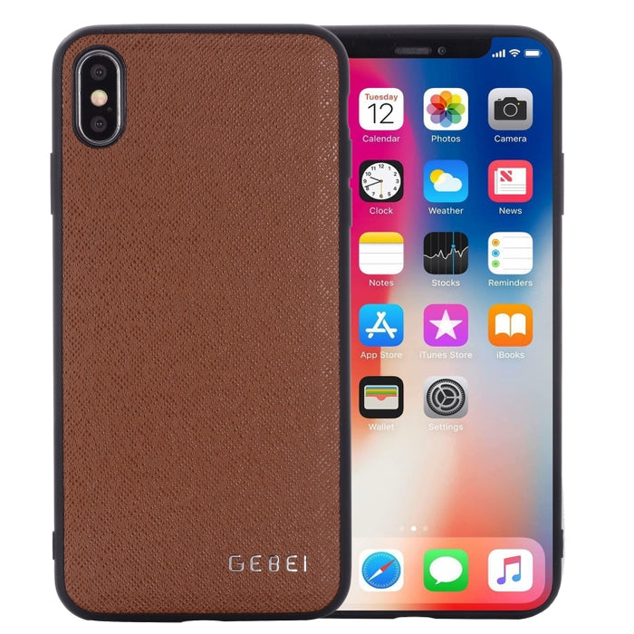 Estuche protector de cuero a prueba de golpes de cobertura total GEBEI, For iPhone 11, For iPhone 11 Pro, For iPhone 11 Pro Max