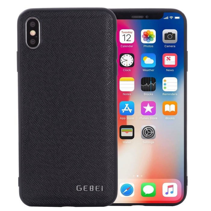 Estuche protector de cuero a prueba de golpes de cobertura total GEBEI, For iPhone 11, For iPhone 11 Pro, For iPhone 11 Pro Max