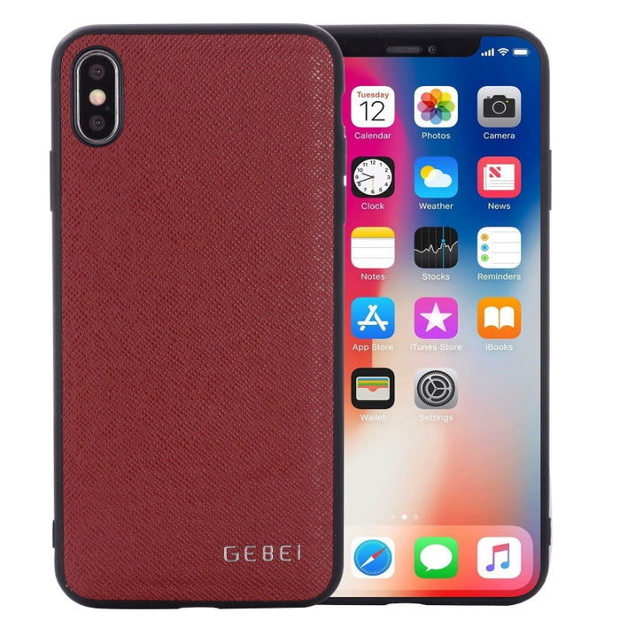 Estuche protector de cuero a prueba de golpes de cobertura total GEBEI, For iPhone 11, For iPhone 11 Pro, For iPhone 11 Pro Max