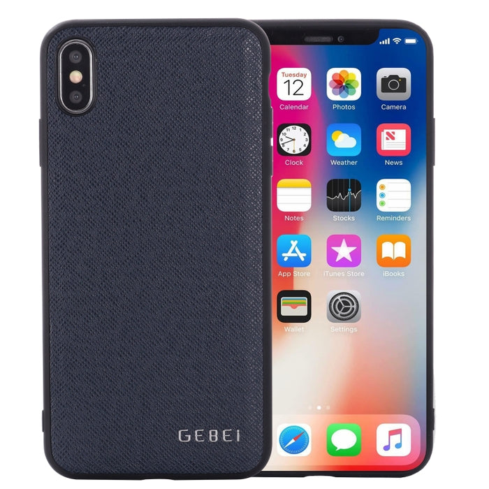 Estuche protector de cuero a prueba de golpes de cobertura total GEBEI, For iPhone 11, For iPhone 11 Pro, For iPhone 11 Pro Max
