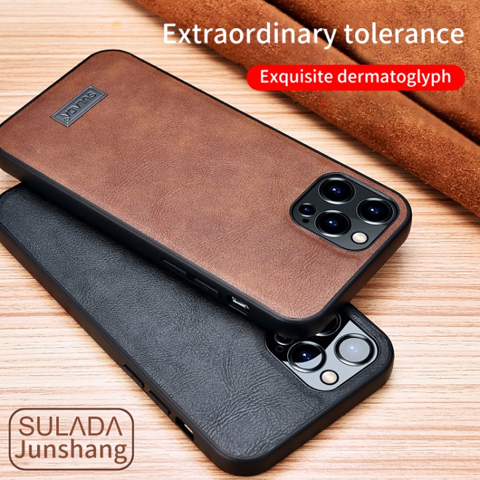 SULADA TPU a prueba de golpes + Funda protectora de cuero hecha a mano