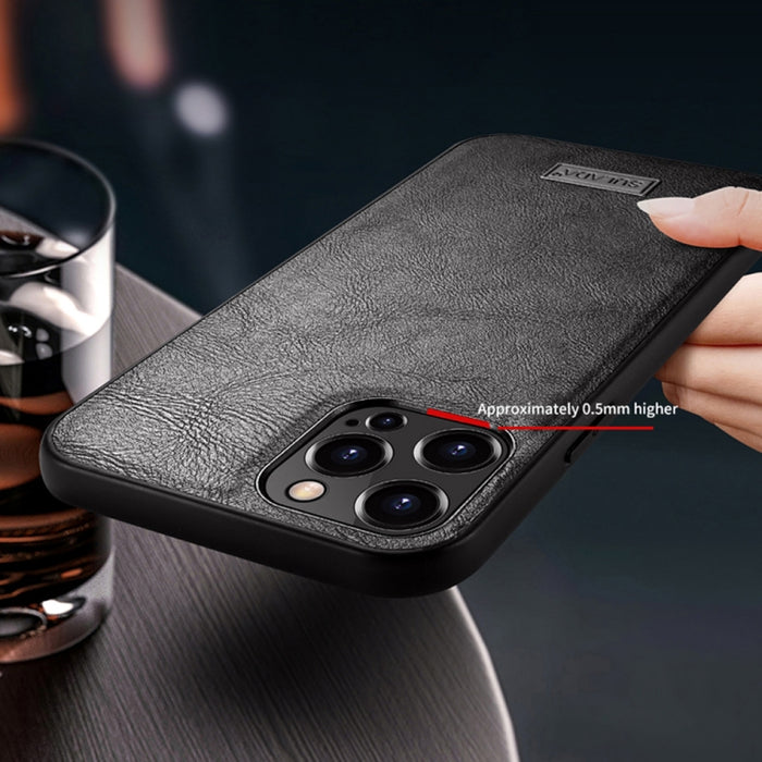 SULADA TPU a prueba de golpes + Funda protectora de cuero hecha a mano