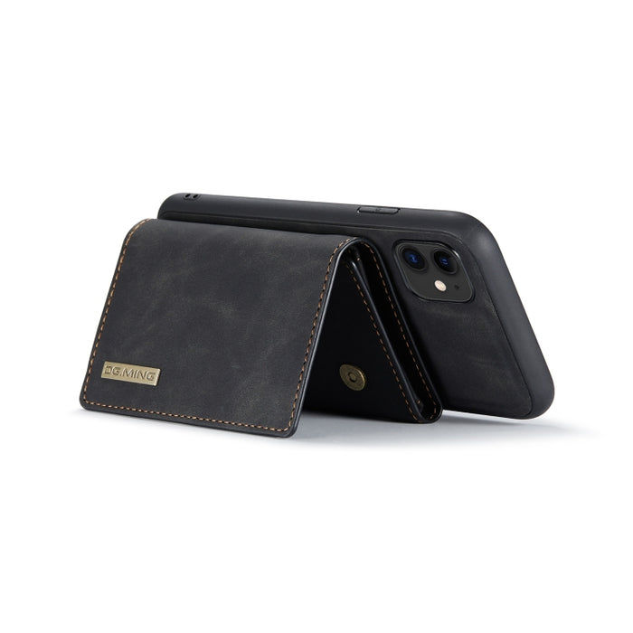 DG.MING Serie M1 Cartera para múltiples tarjetas de 3 pliegues + Funda trasera magnética Funda a prueba de golpes con función de soporte, For iPhone 11, For iPhone 11 Pro, For iPhone 11 Pro Max