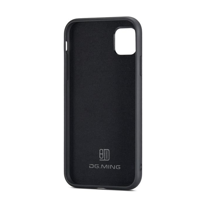 DG.MING Serie M1 Cartera para múltiples tarjetas de 3 pliegues + Funda trasera magnética Funda a prueba de golpes con función de soporte, For iPhone 11, For iPhone 11 Pro, For iPhone 11 Pro Max