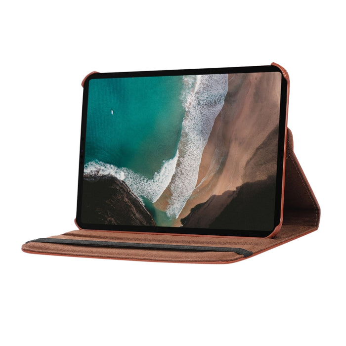 Estuche de cuero con tapa con textura Litchi de rotación de 360 grados con soporte