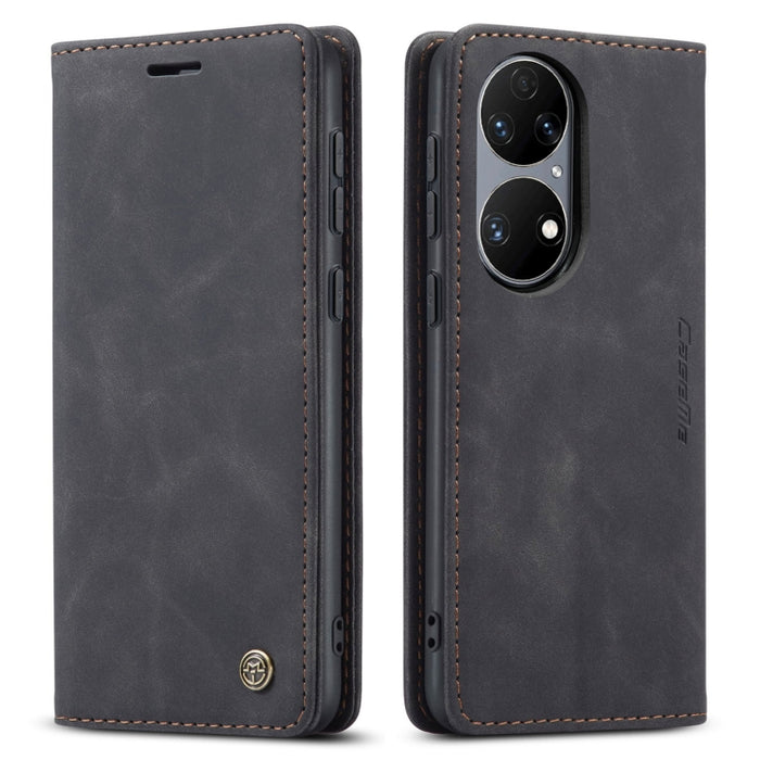 CaseMe 013 Estuche de cuero con tapa horizontal multifuncional con soporte, ranura para tarjeta y billetera, For Huawei P50, For Huawei P50 Pro, For Xiaomi Redmi Note 10 5G