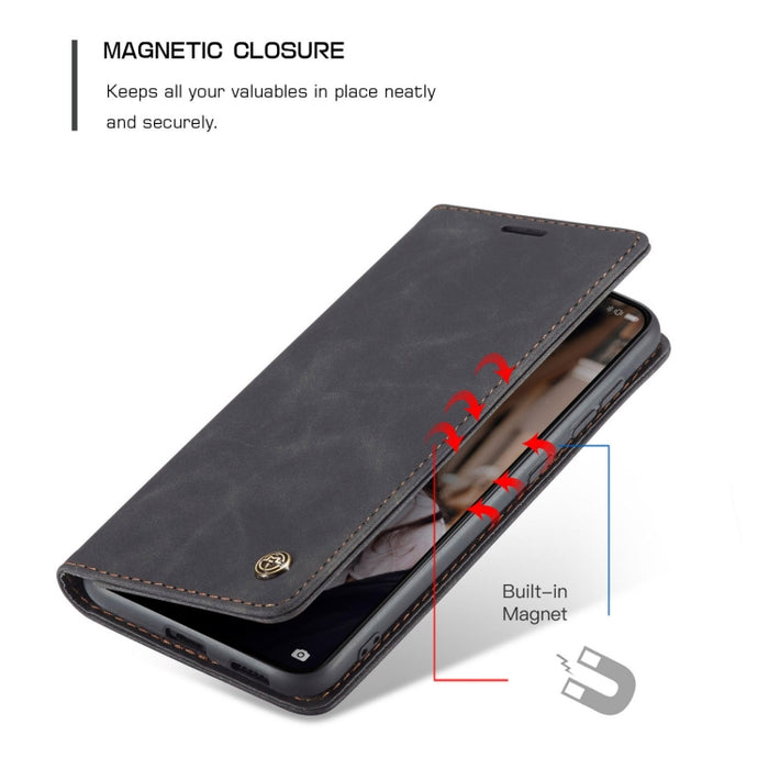 CaseMe 013 Estuche de cuero con tapa horizontal multifuncional con soporte, ranura para tarjeta y billetera, For Huawei P50, For Huawei P50 Pro, For Xiaomi Redmi Note 10 5G