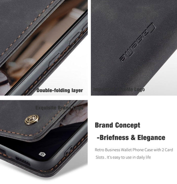 CaseMe 013 Estuche de cuero con tapa horizontal multifuncional con soporte, ranura para tarjeta y billetera, For Huawei P50, For Huawei P50 Pro, For Xiaomi Redmi Note 10 5G