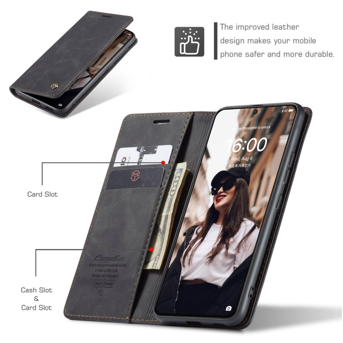 CaseMe 013 Estuche de cuero con tapa horizontal multifuncional con soporte, ranura para tarjeta y billetera, For Huawei P50, For Huawei P50 Pro, For Xiaomi Redmi Note 10 5G