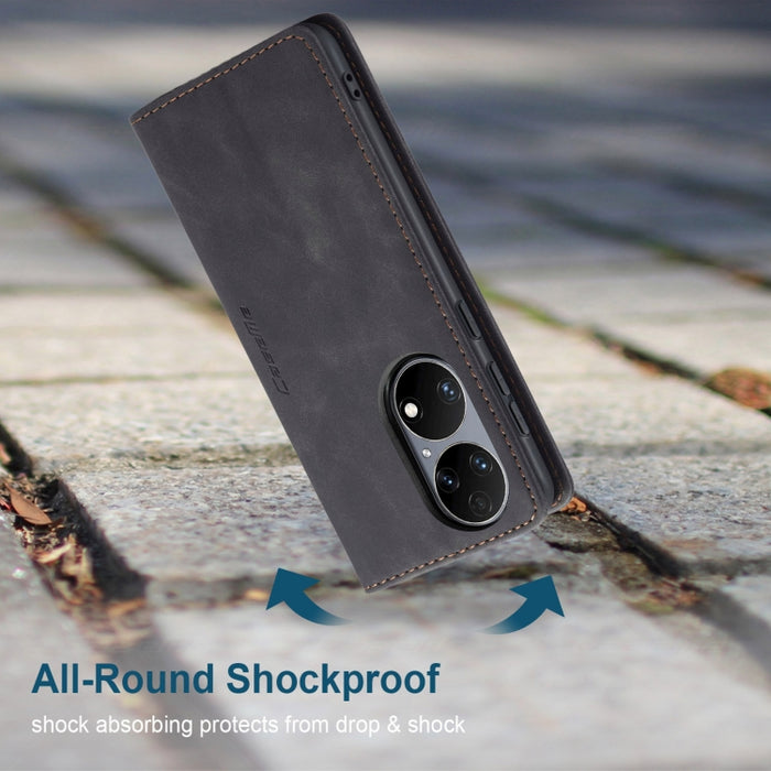 CaseMe 013 Estuche de cuero con tapa horizontal multifuncional con soporte, ranura para tarjeta y billetera, For Huawei P50, For Huawei P50 Pro, For Xiaomi Redmi Note 10 5G