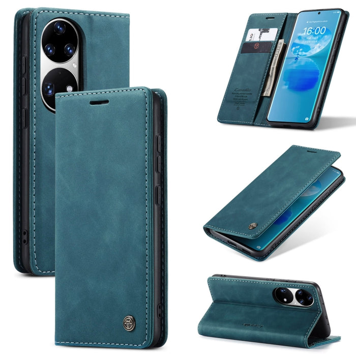 CaseMe 013 Estuche de cuero con tapa horizontal multifuncional con soporte, ranura para tarjeta y billetera, For Huawei P50, For Huawei P50 Pro, For Xiaomi Redmi Note 10 5G