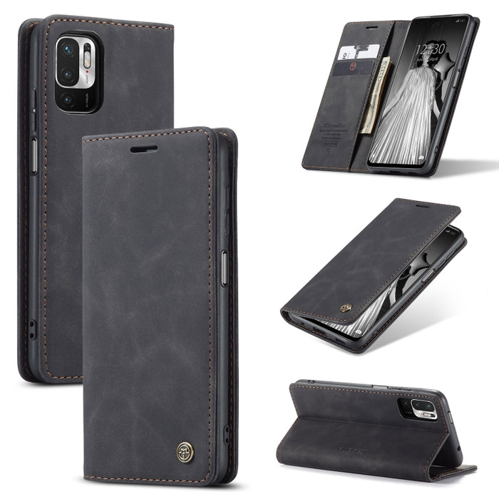 CaseMe 013 Estuche de cuero con tapa horizontal multifuncional con soporte, ranura para tarjeta y billetera, For Huawei P50, For Huawei P50 Pro, For Xiaomi Redmi Note 10 5G