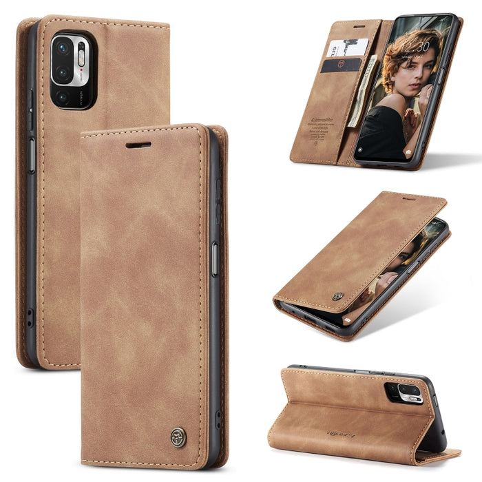 CaseMe 013 Estuche de cuero con tapa horizontal multifuncional con soporte, ranura para tarjeta y billetera, For Huawei P50, For Huawei P50 Pro, For Xiaomi Redmi Note 10 5G