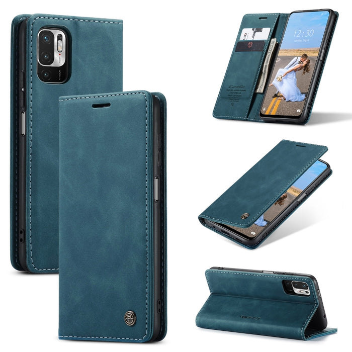 CaseMe 013 Estuche de cuero con tapa horizontal multifuncional con soporte, ranura para tarjeta y billetera, For Huawei P50, For Huawei P50 Pro, For Xiaomi Redmi Note 10 5G