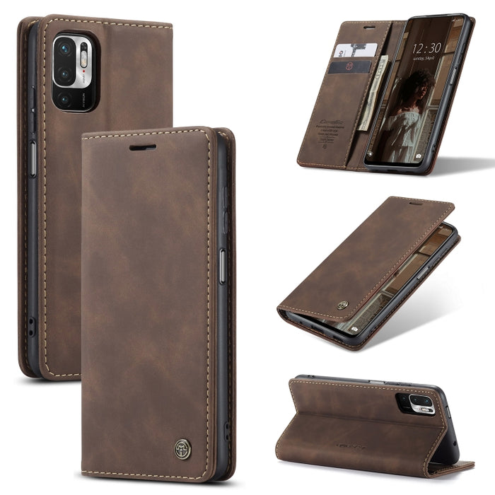 CaseMe 013 Estuche de cuero con tapa horizontal multifuncional con soporte, ranura para tarjeta y billetera, For Huawei P50, For Huawei P50 Pro, For Xiaomi Redmi Note 10 5G