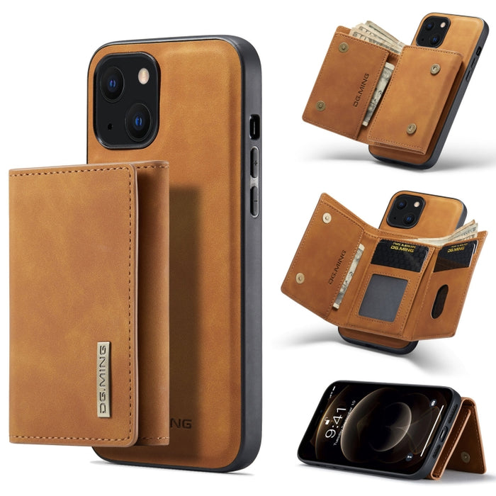 DG.MING Serie M1 Cartera para múltiples tarjetas de 3 pliegues + Estuche magnético a prueba de golpes con función de soporte
