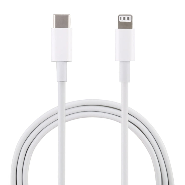 Cable de carga rápida PD de 12 W, 5 V / 2 A, USB-C / tipo C a 8 pines, longitud del cable: 1 m