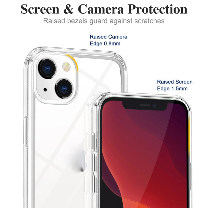 Crystal Clear a prueba de golpes PC + TPU Funda protectora