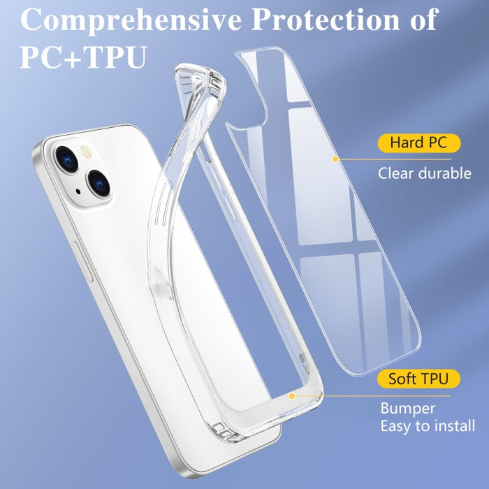 Crystal Clear a prueba de golpes PC + TPU Funda protectora