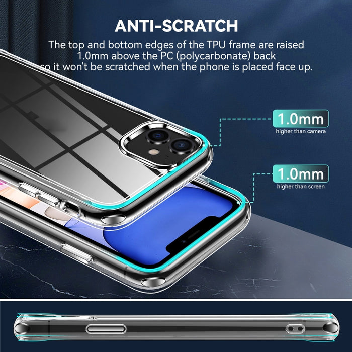 Funda protectora transparente a prueba de golpes TPU + PC
