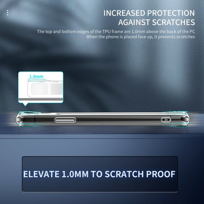 Funda protectora transparente a prueba de golpes TPU + PC