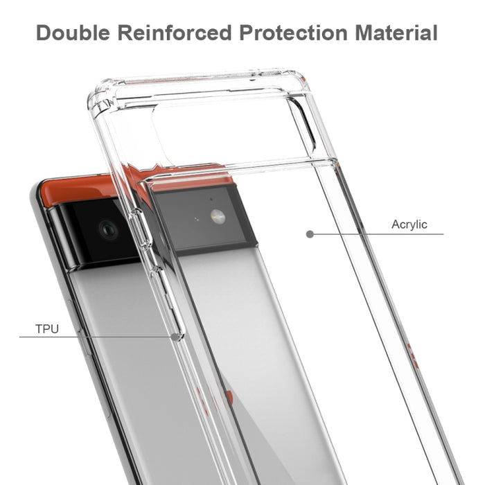 TPU a prueba de golpes a prueba de arañazos + funda protectora acrílica, For Google Pixel 6, For Google Pixel 6 Pro, For Xiaomi Redmi K40 / Poco F3