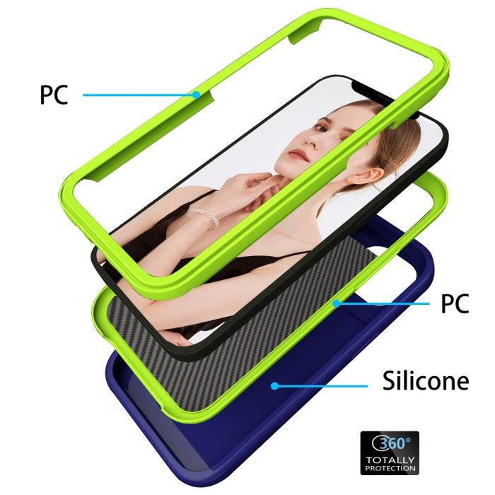 Wave Pattern 3 en 1 Funda protectora de silicona + PC a prueba de golpes