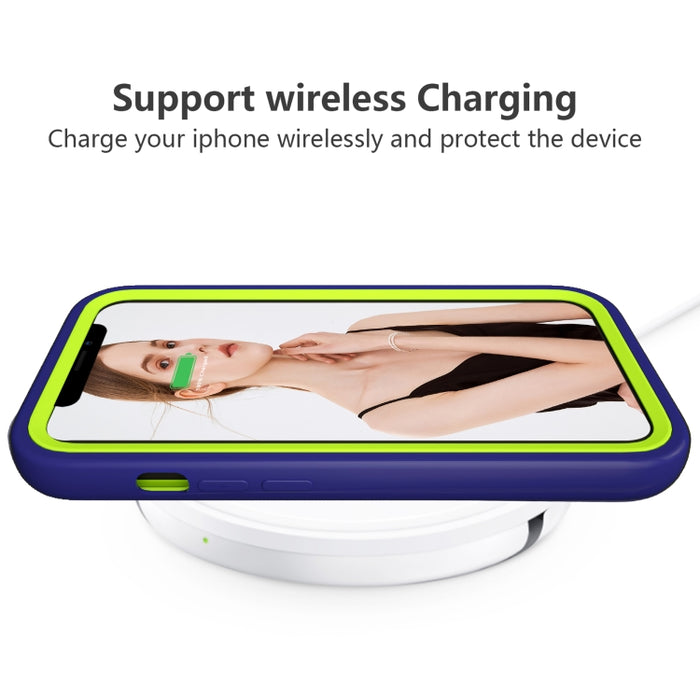 Wave Pattern 3 en 1 Funda protectora de silicona + PC a prueba de golpes